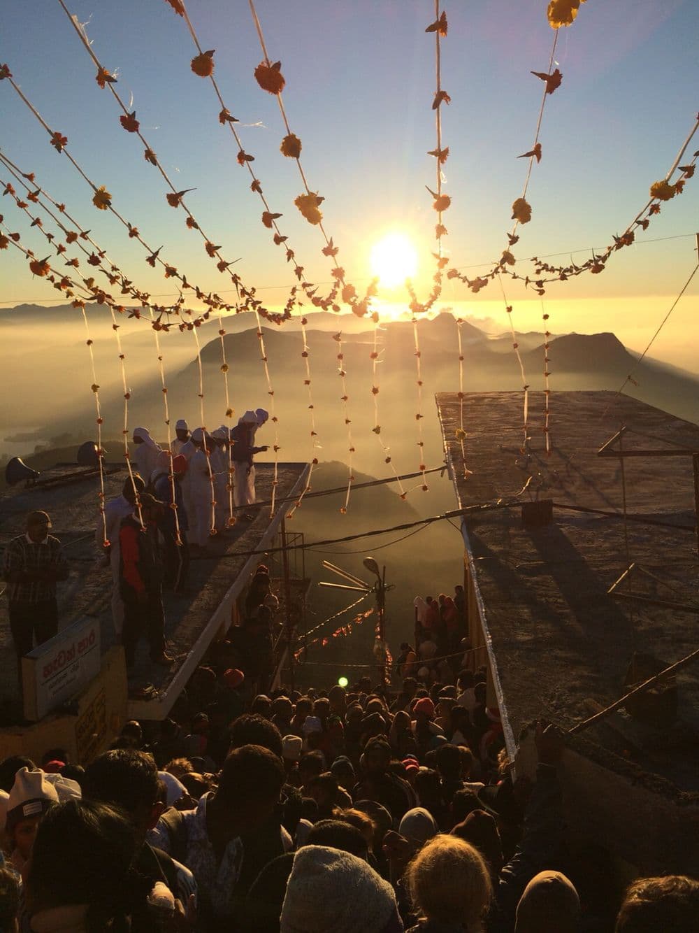 Mountain peak at sunrise